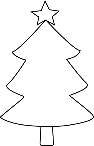 Christmas tree  black and white black and white blank christmas tree clip art