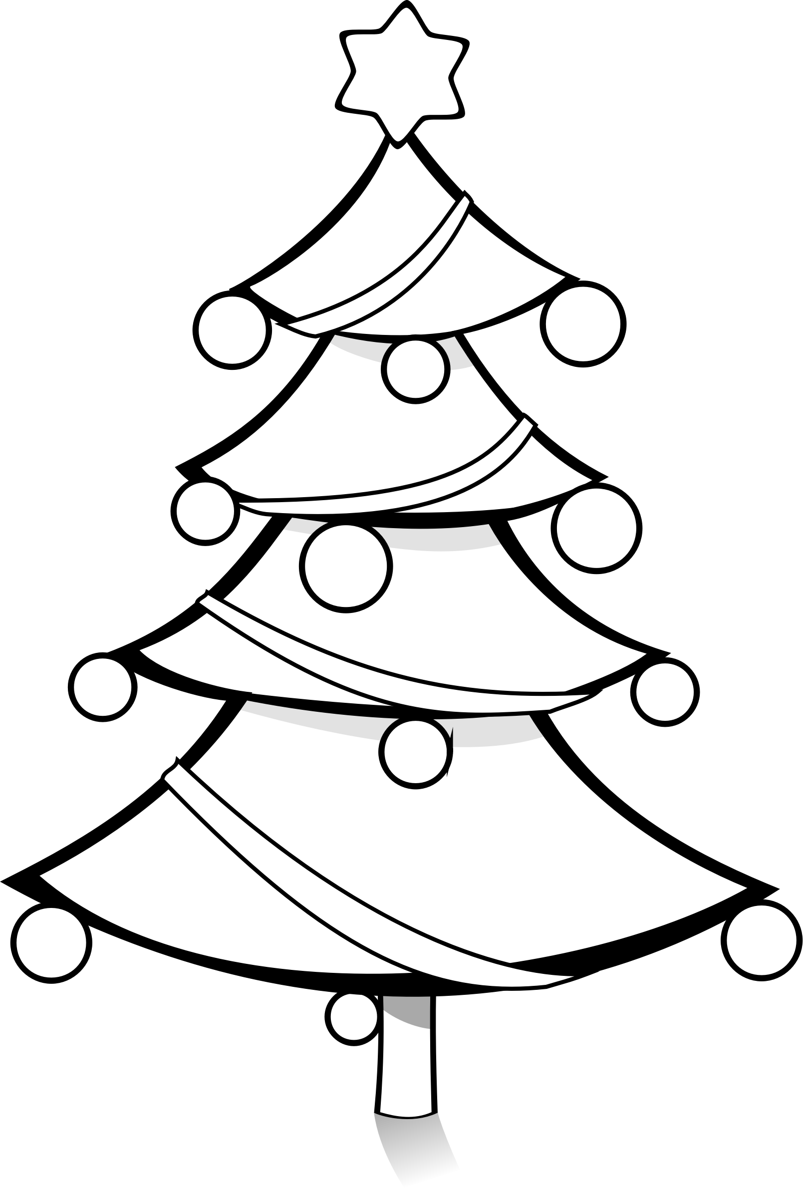 Christmas Tree Clipart Black And White 60 Cliparts