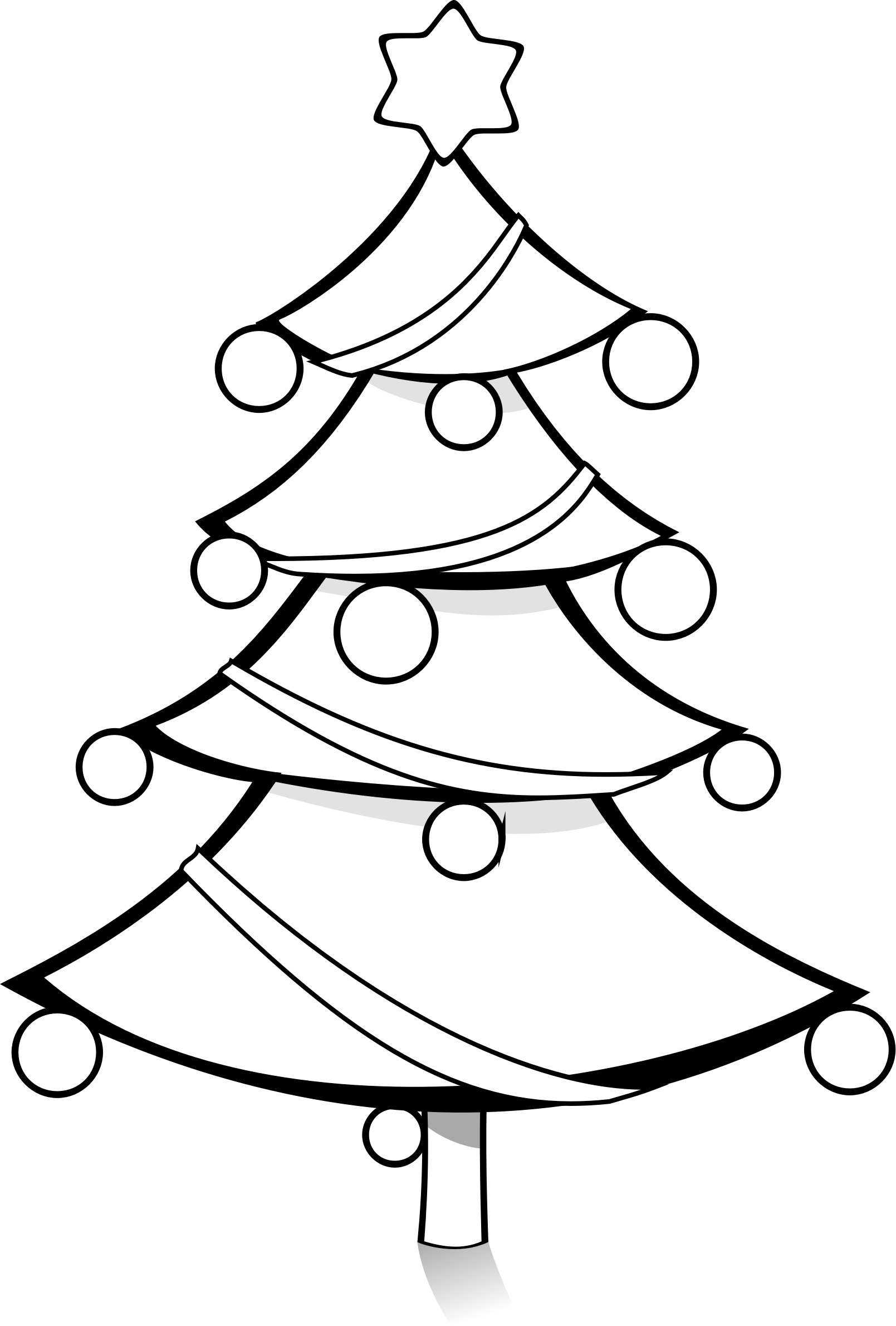 Christmas tree black and white black and white xmas tree clipart 2