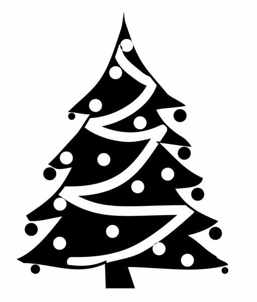 Christmas tree  black and white christmas tree clip art black and white tumundografico