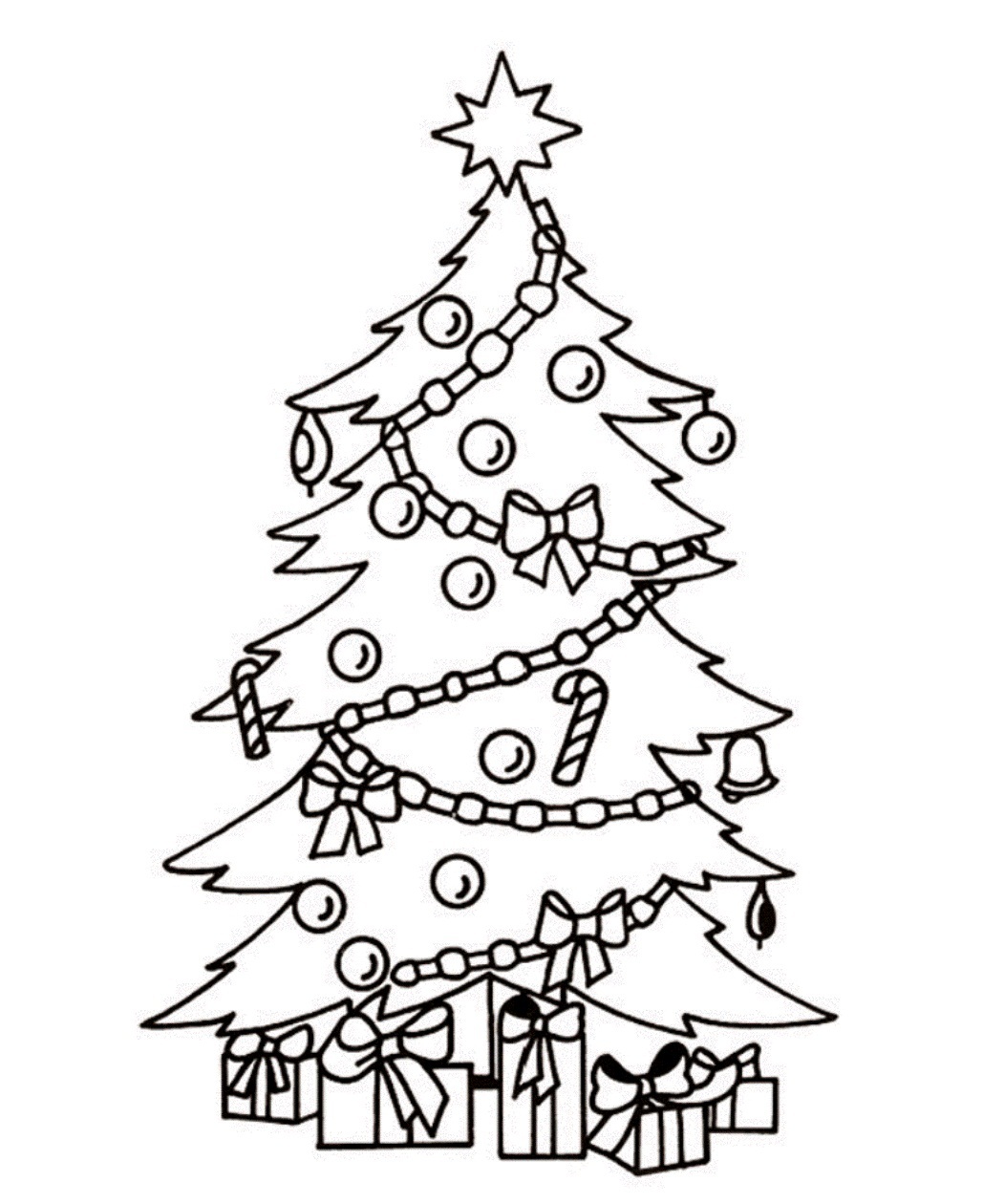 Christmas Tree Clipart Black And White in Black White, Holiday - 60