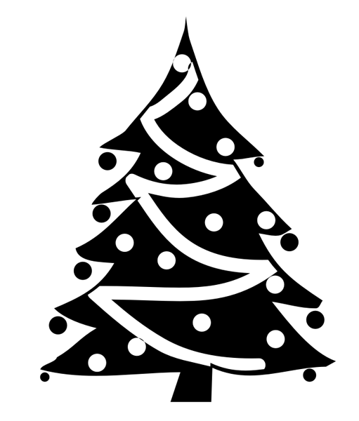 Christmas tree  black and white christmas tree clipart black and white free 3