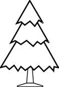 Christmas tree black and white christmas tree clipart black and white