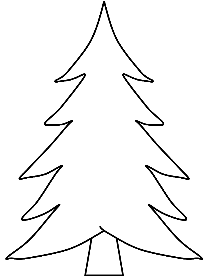 Christmas tree  black and white christmas tree clipart to color clipartfox