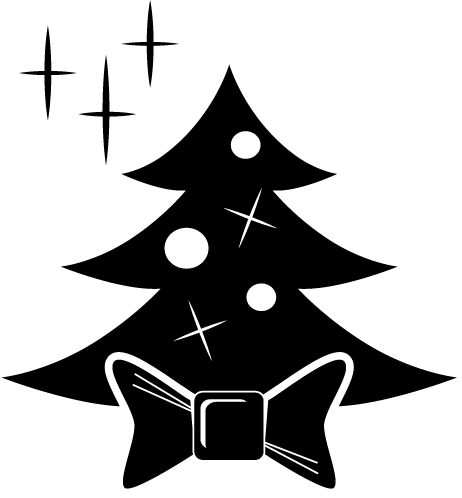 Christmas tree  black and white download christmas clip art free happy holidays presents