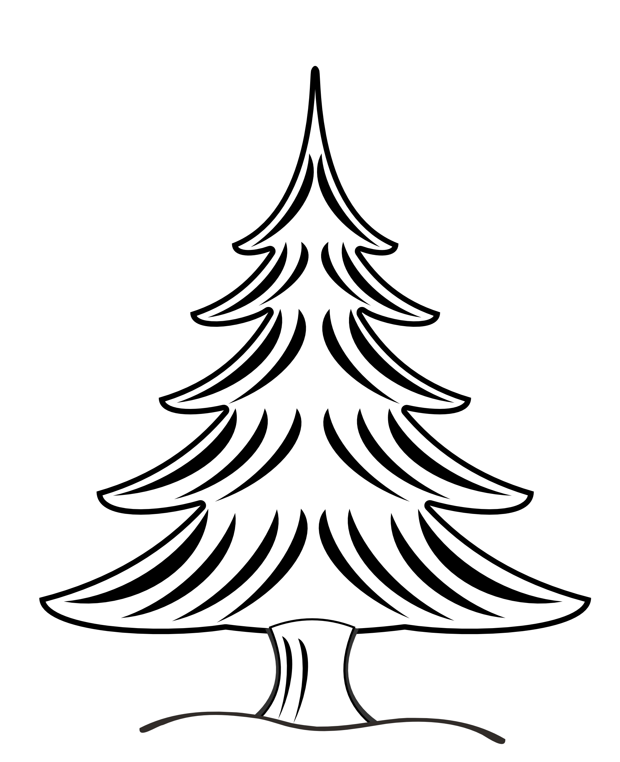 Download Christmas Tree Black And White Snow Christmas Tree Clipart Black And White Clipartfest Wikiclipart