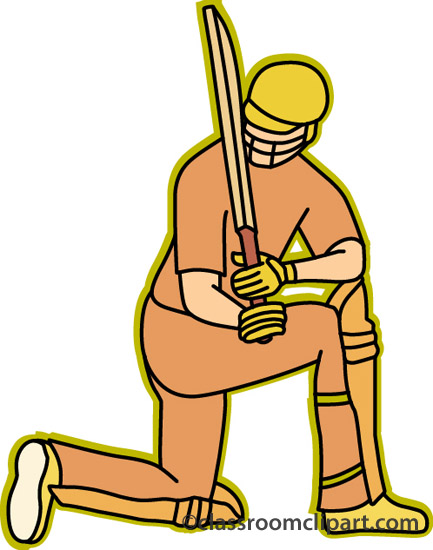 Cricket clipart cricket player with bat ball