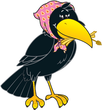 Crow clip art black and white free clipart images 3