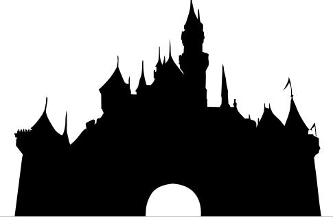 Disney castle outline clipart