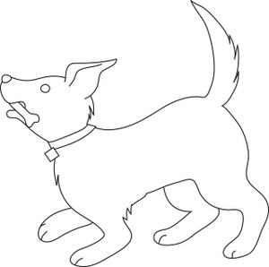 Dog  black and white black and white pictures of dogs clipart