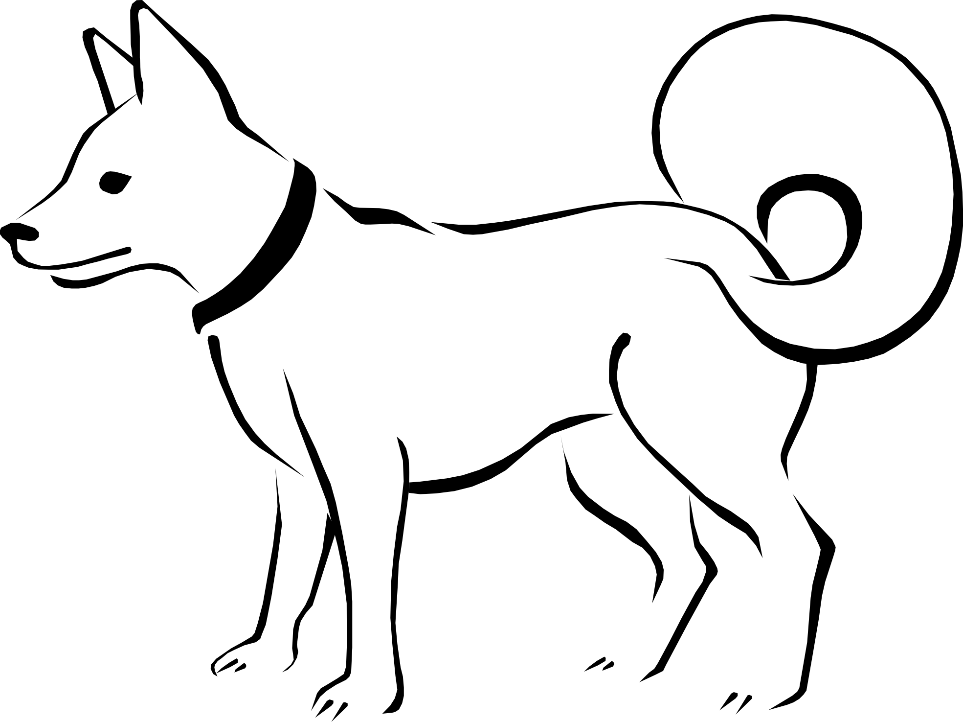 Dog  black and white dog clip art black and white free clipart images 2