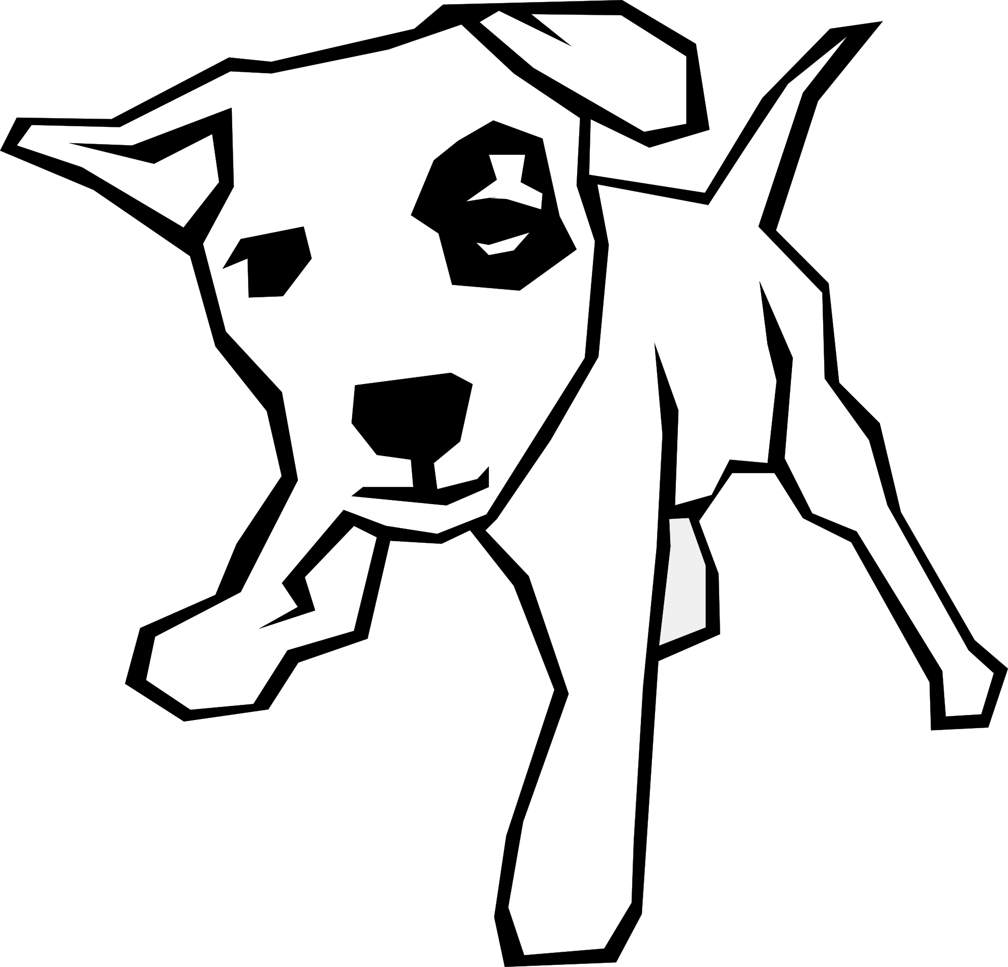 Dog  black and white dog clip art black and white free clipart images 6