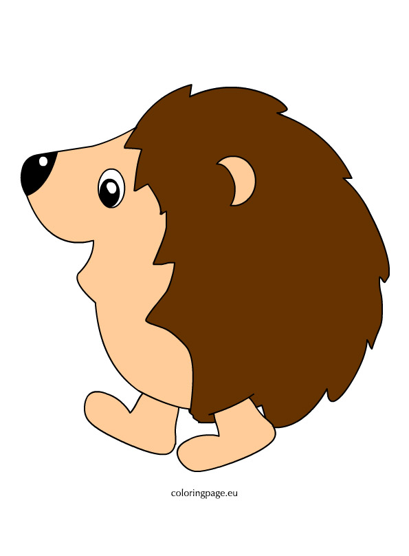 Free hedgehog clipart pictures coloring page