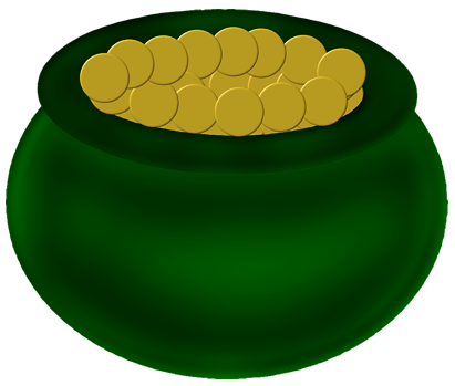 Green pot of gold picture clipart