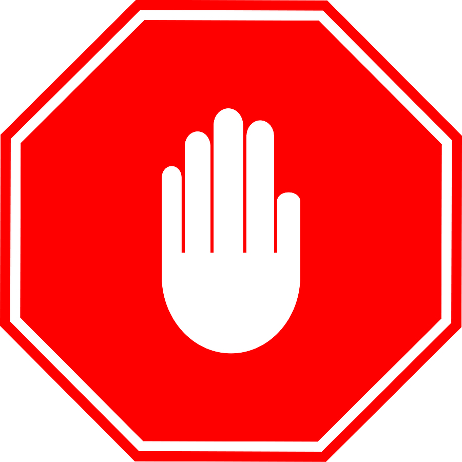 Hand stop sign clipart 2