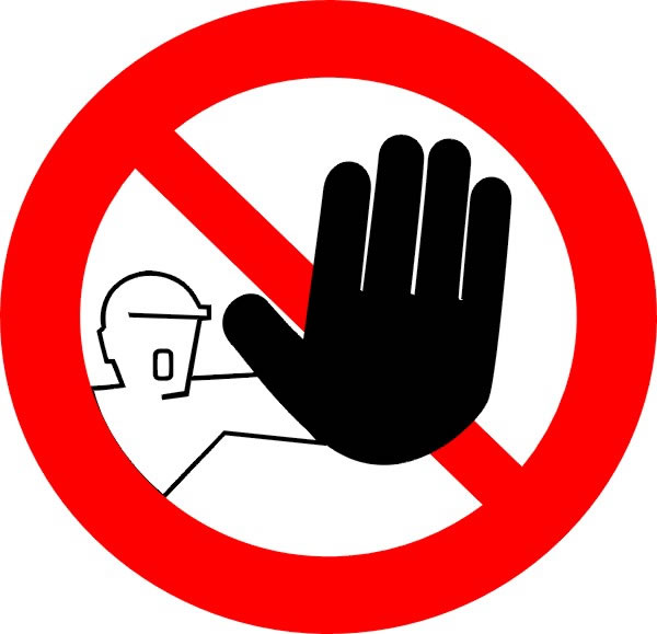 Hand stop sign clipart 3
