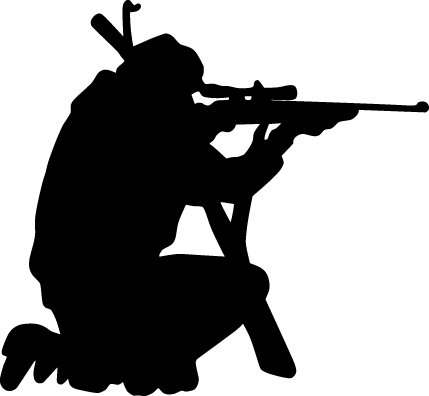 Hunting clipart black and white free images 2