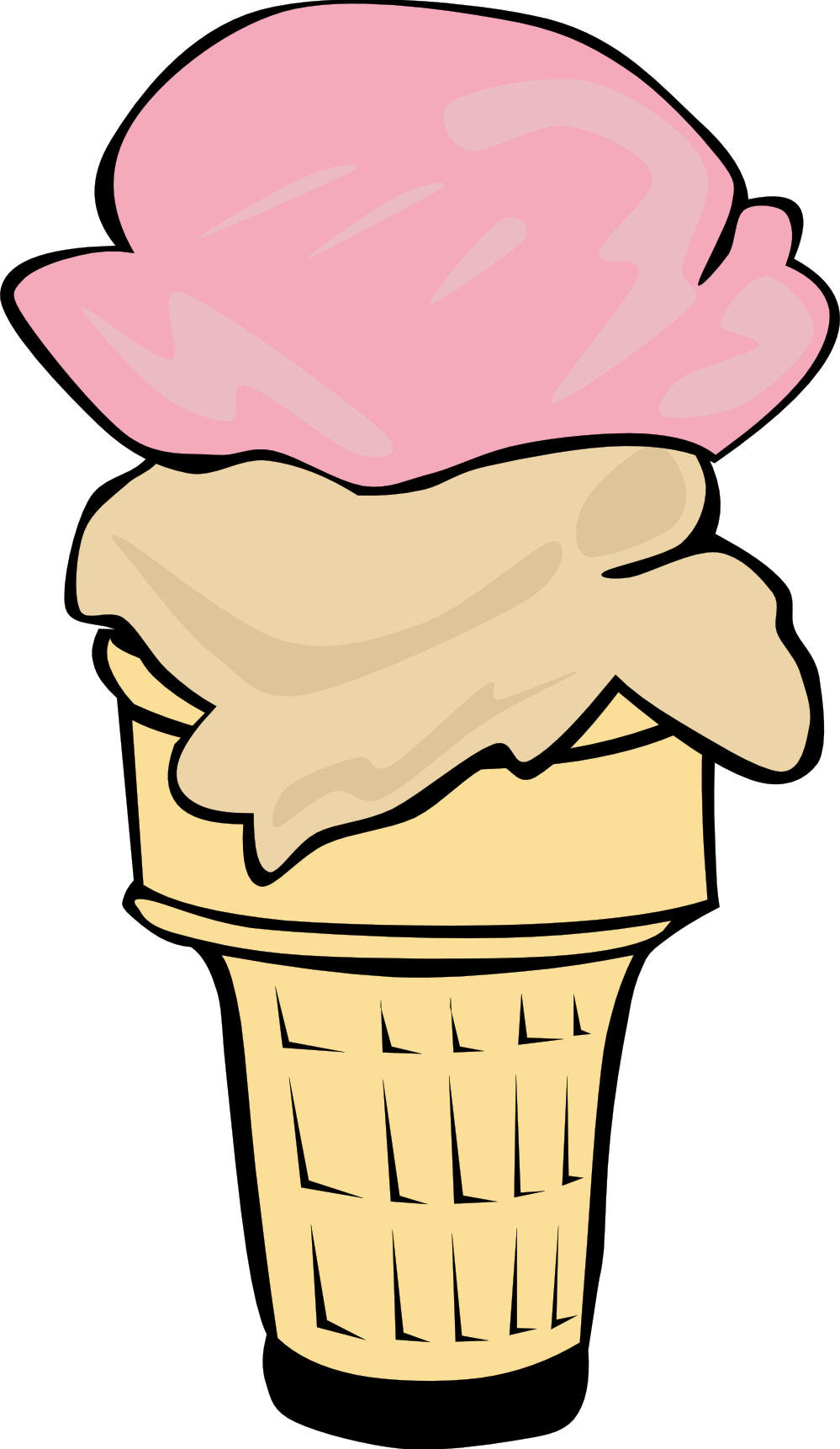 Ice cream cone clip art black and white free