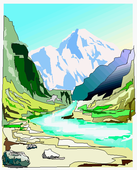 Mountain and river clipart clipartfest
