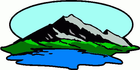 Mountain with river clipart 2