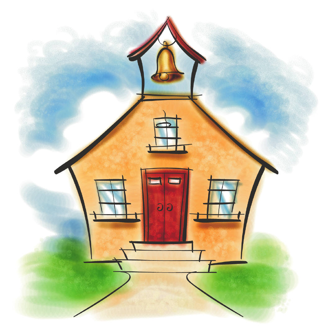 Old school house clipart 8