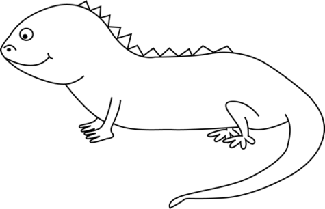 Outline iguana clipart free to use clip art resource