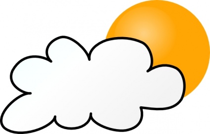 Partly cloudy clipart 12