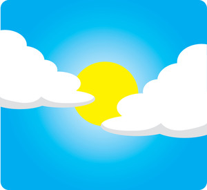 Partly cloudy clipart 16