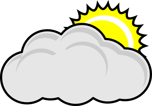 Partly cloudy clipart 2