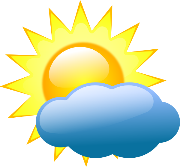 Partly cloudy clipart 3