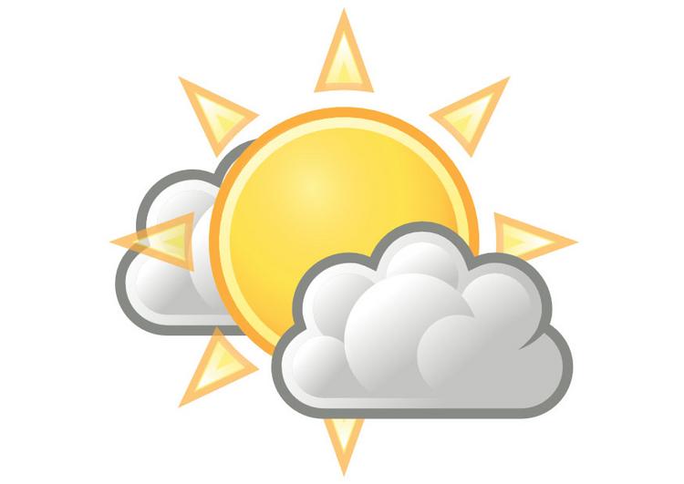 Partly cloudy clipart 4