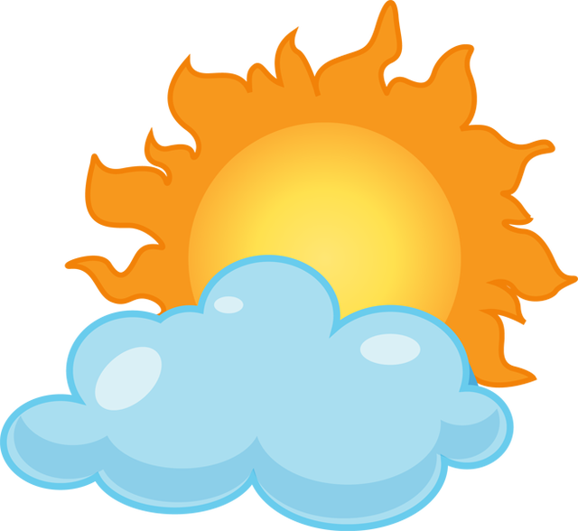 Partly cloudy clipart 5