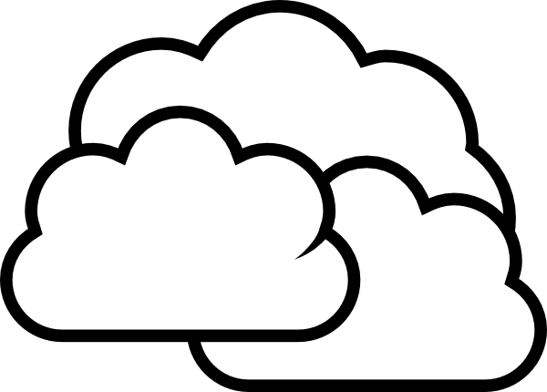 Partly cloudy clipart black and white clipartfest 4