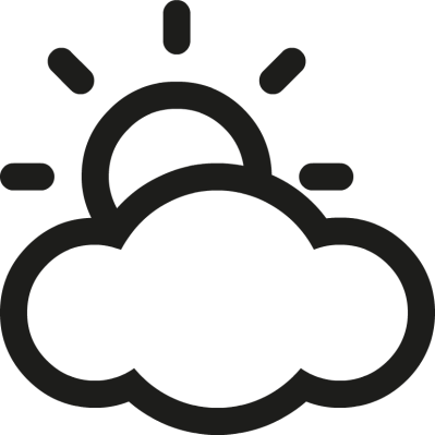 Partly cloudy clipart black and white clipartfest