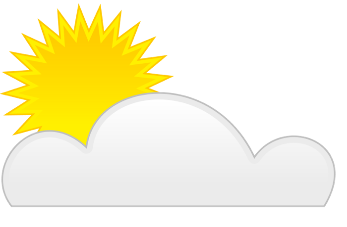 Partly cloudy clipart hostted