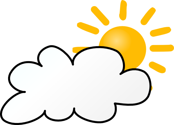 Partly cloudy clipart images and icons