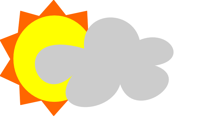 Partly sunny clipart 2