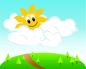 Partly sunny clipart