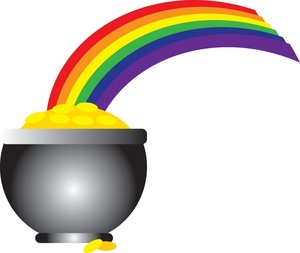 Rainbow and pot of gold clipart clipartfest