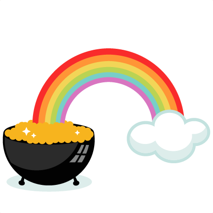 Rainbow with pot of gold clipart clipartfest