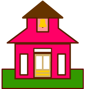 Red schoolhouse clipart 3