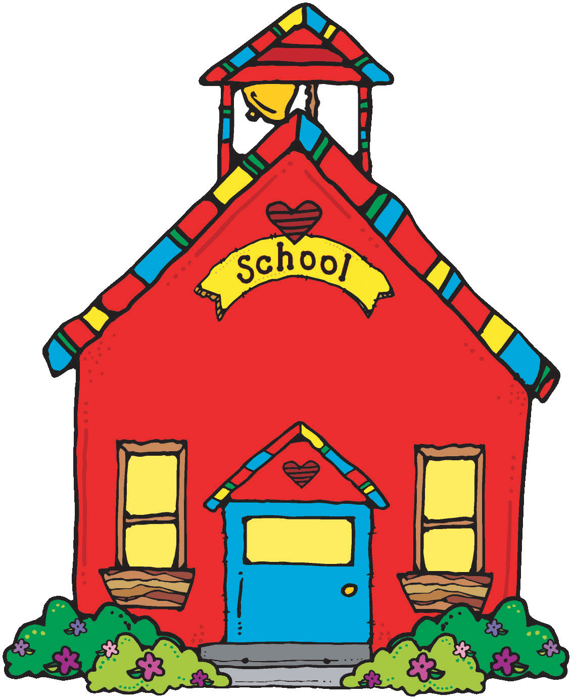 School house red schoolhouse clipart