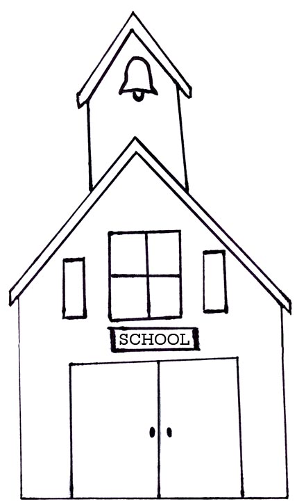 Schoolhouse outline school house clip art