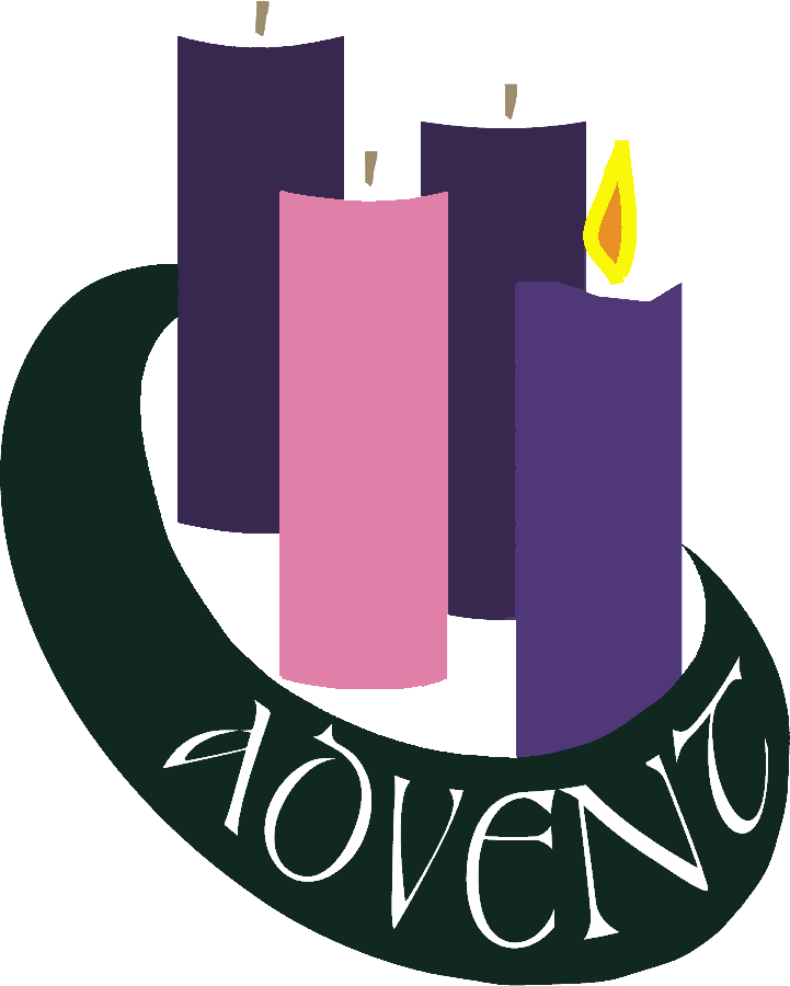 Second sunday of advent lighting candles clipart