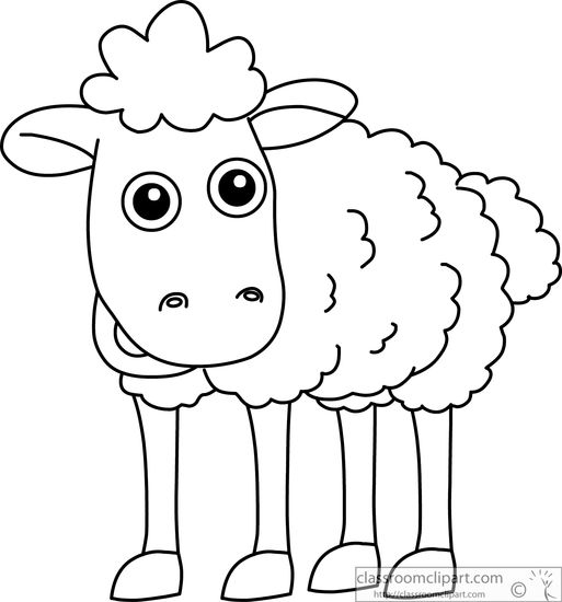 Sheep  black and white black and white sheep clipart 4