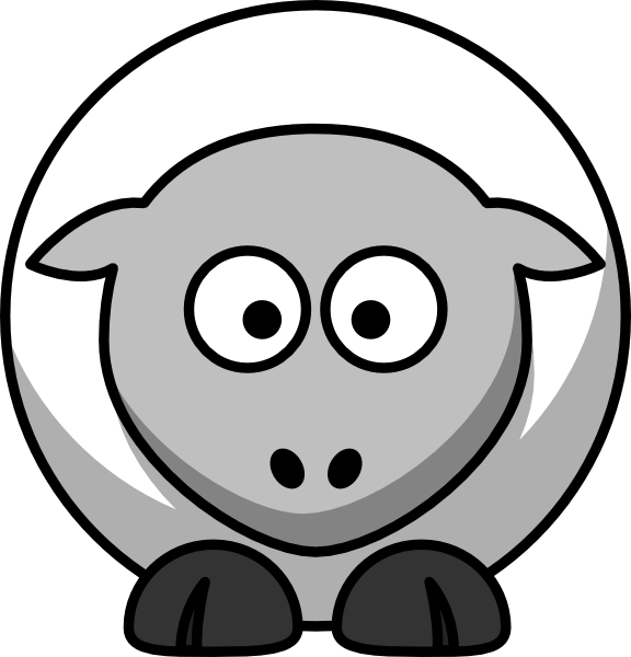 Sheep  black and white black and white sheep clipart 6