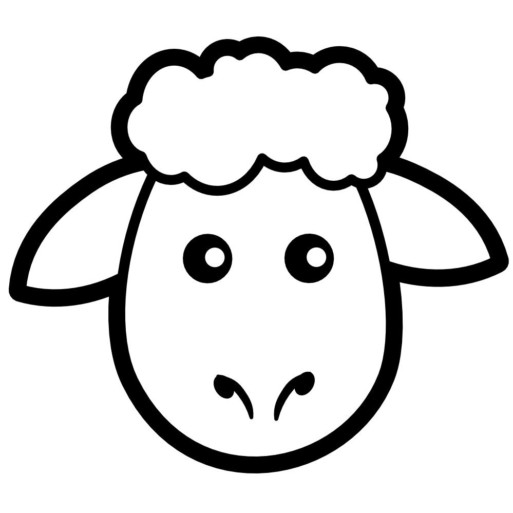 Sheep  black and white clip art sheep mask clipart