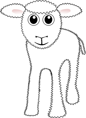 Sheep  black and white funny white lamb vector clip art vectors