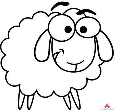 Sheep  black and white goat clipart black and white outline clipartfest