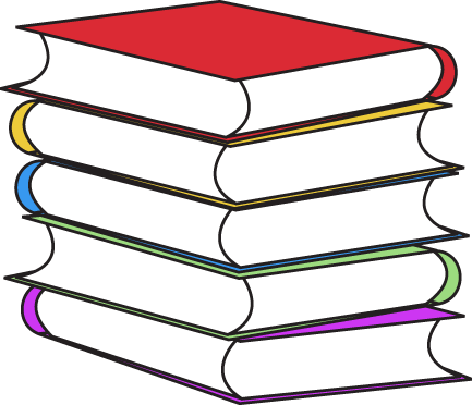 Stack of books clipart 2